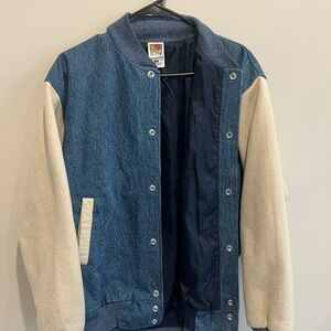 Blue and Cream Varsity Jacket